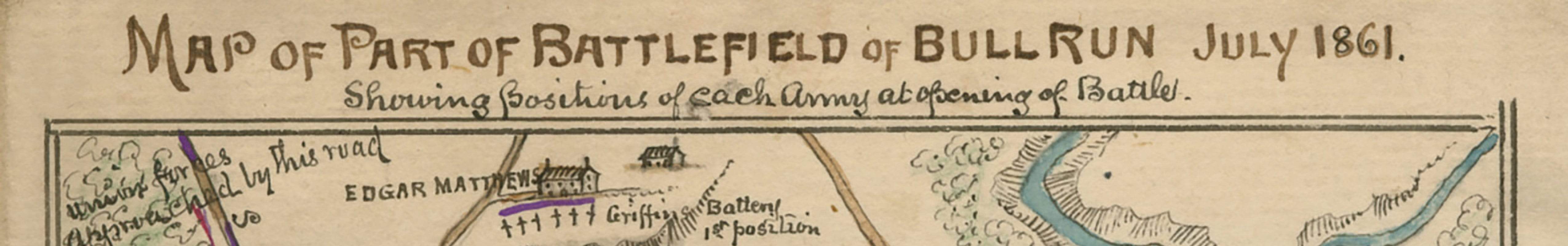 Battle Archives Map Bull Run (Manassas) I #2