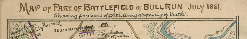 Battle Archives Map Bull Run (Manassas) I #2