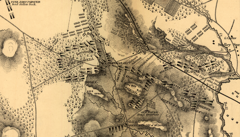 Battle Archives Map Bull Run (Manassas) II #1