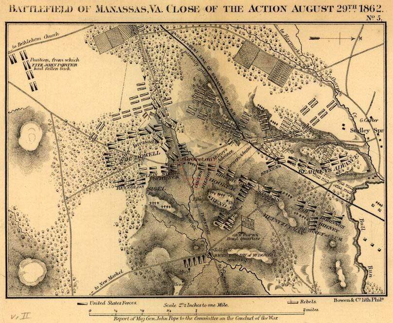 Battle Archives Map Bull Run (Manassas) II #1