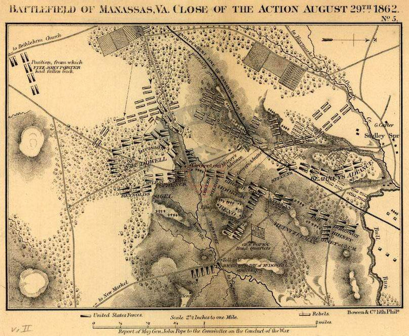 Battle Archives Map Bull Run (Manassas) II #1