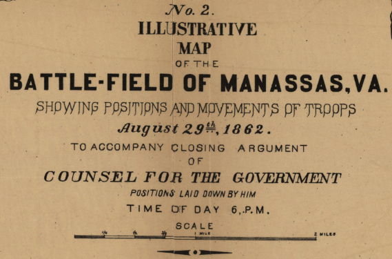 Battle Archives Map Bull Run (Manassas) II #2