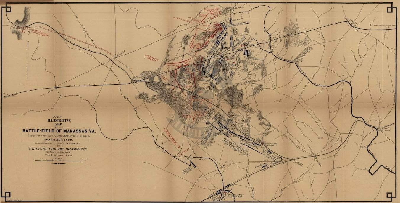 Battle Archives Map Bull Run (Manassas) II #2