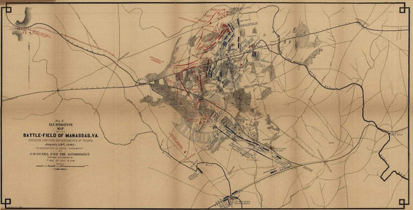 Battle Archives Map Bull Run (Manassas) II #2