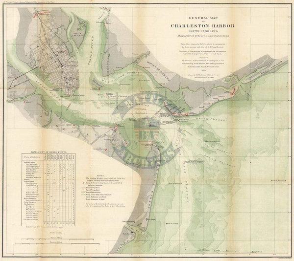 Battle Archives Map Charleston, South Carolina #1