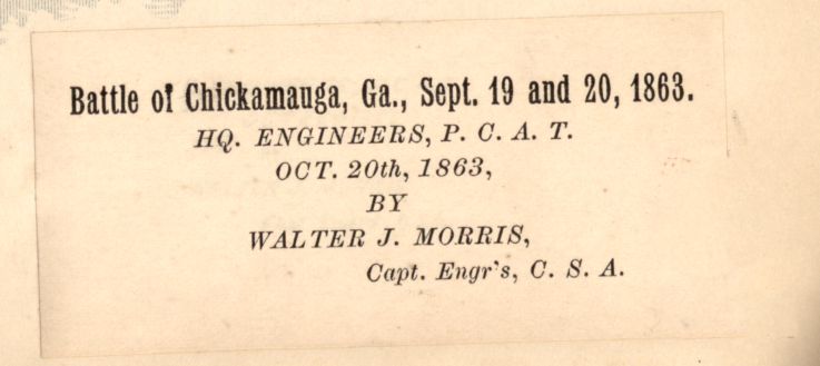 Battle Archives Map Chickamauga