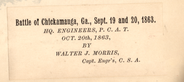 Battle Archives Map Chickamauga