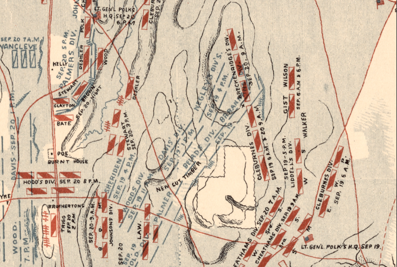 Battle Archives Map Chickamauga