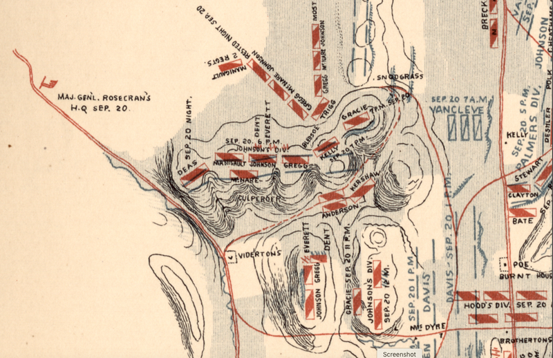 Battle Archives Map Chickamauga