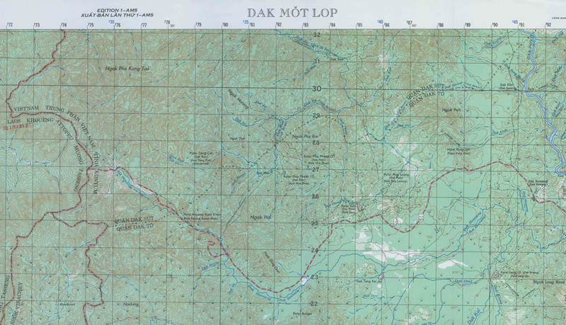 Dak To, Vietnam (Western Hills) Topographical Map