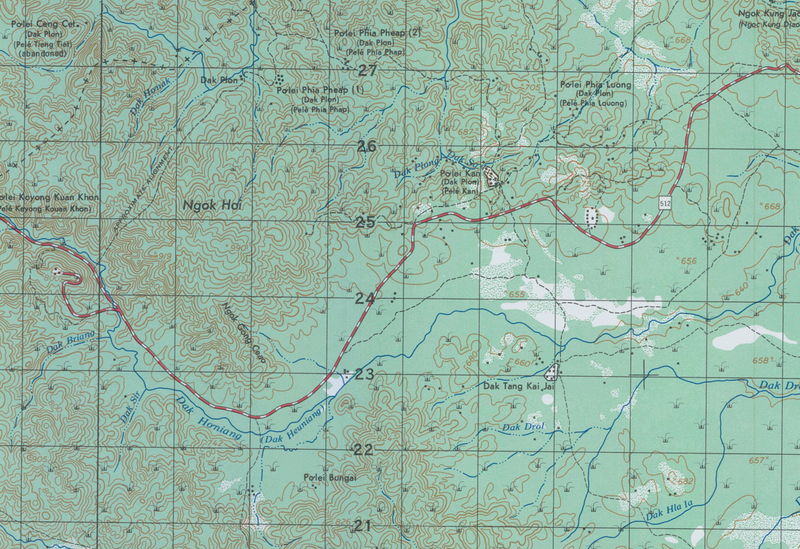 Battle Archives Map Dak To, Vietnam (Western Hills)