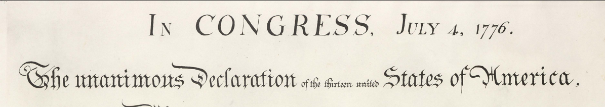 Battle Archives Map Declaration of Independence (1823 W. Stone etching)