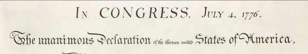 Battle Archives Map Declaration of Independence (1823 W. Stone etching)
