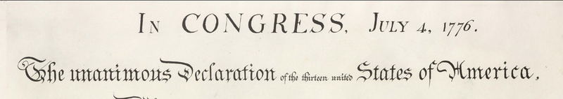 Battle Archives Map Declaration of Independence (1823 W. Stone etching)