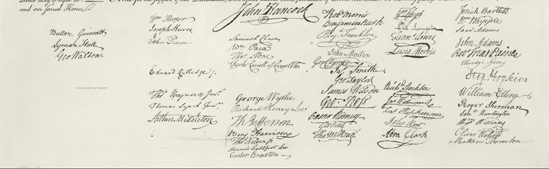 Battle Archives Map Declaration of Independence (1823 W. Stone etching)