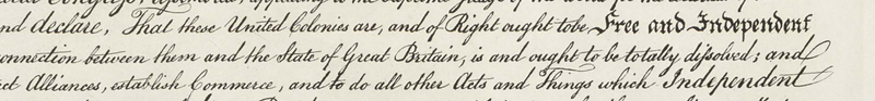 Battle Archives Map Declaration of Independence (1823 W. Stone etching)