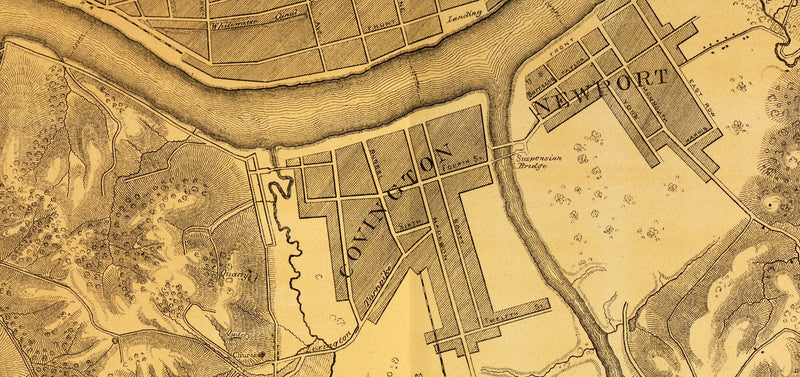 Battle Archives Map Defenses of Cincinnati, Ohio