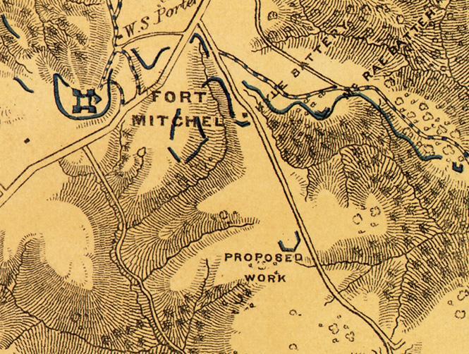 Battle Archives Map Defenses of Cincinnati, Ohio