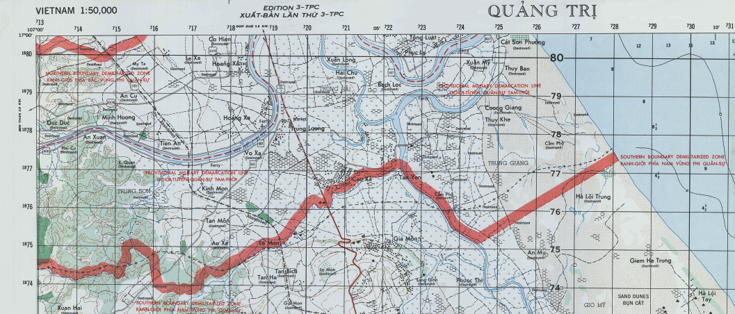 Dong Ha, Vietnam Topographical Map