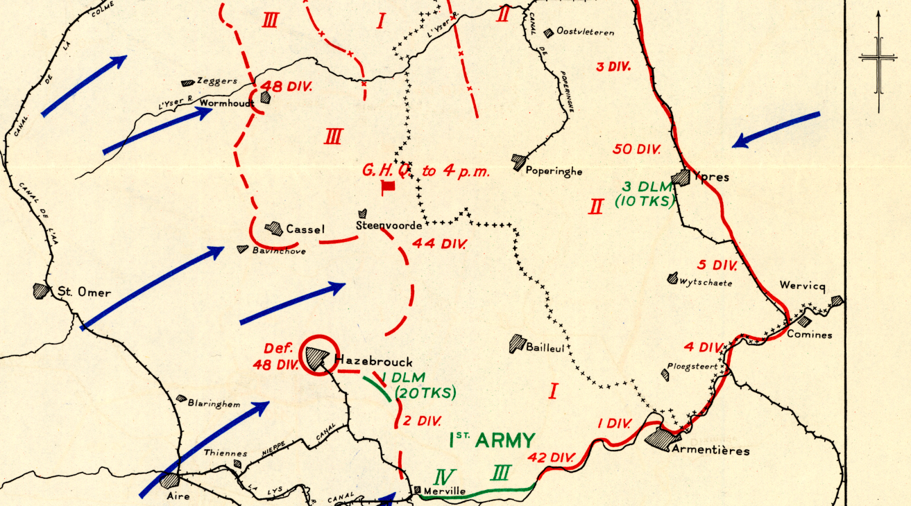 Dunkirk 28 May 1940 Battle Map