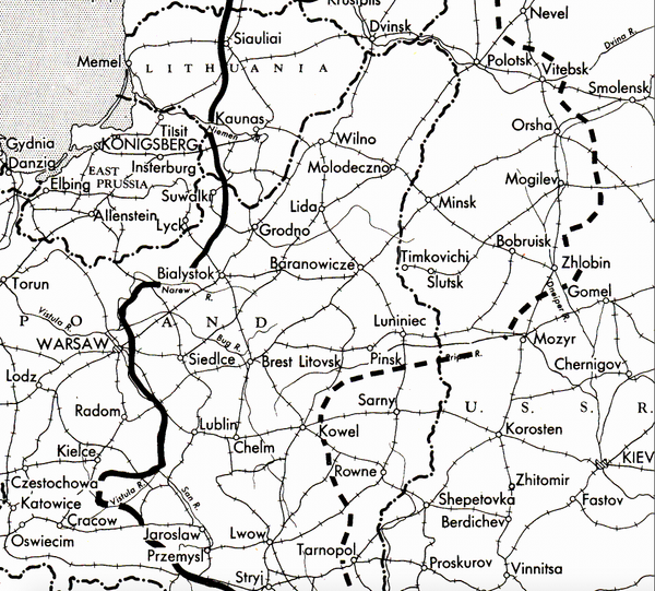 Battle Archives Map Eastern Front, 1944