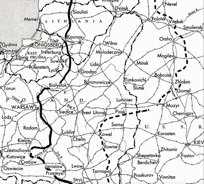 Battle Archives Map Eastern Front, 1944