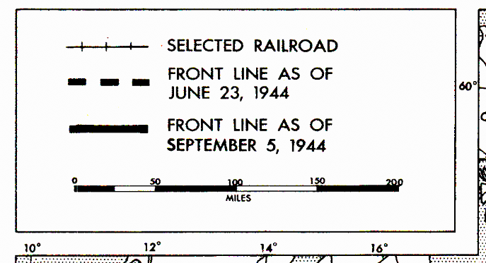 Battle Archives Map Eastern Front, 1944