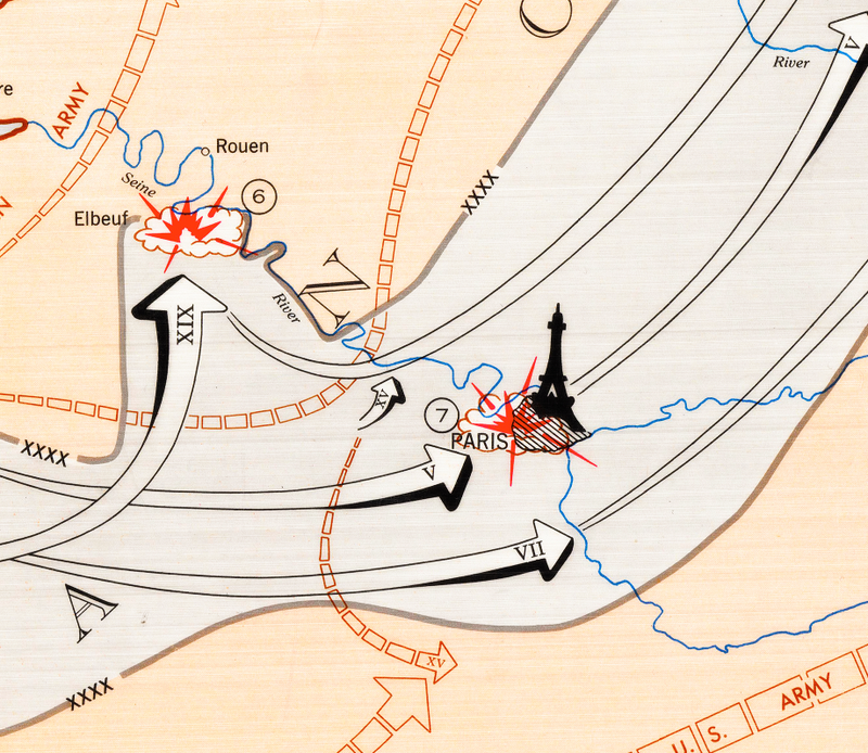 Battle Archives Map European Campaign, First US Army #2