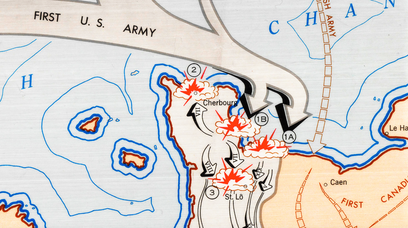 Battle Archives Map European Campaign, First US Army #2