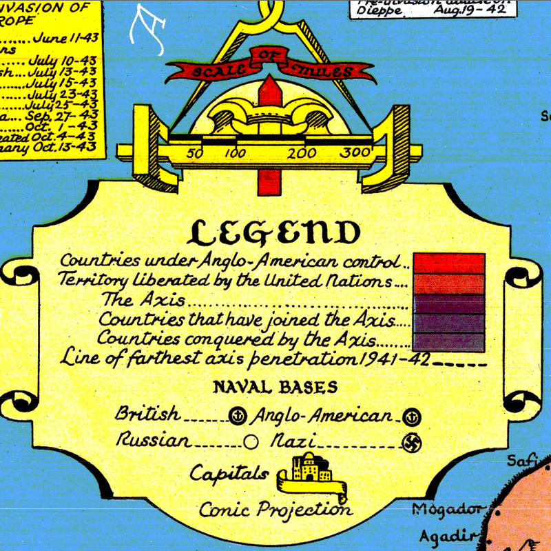 Battle Archives Map European Theater of Operations 1939-1944