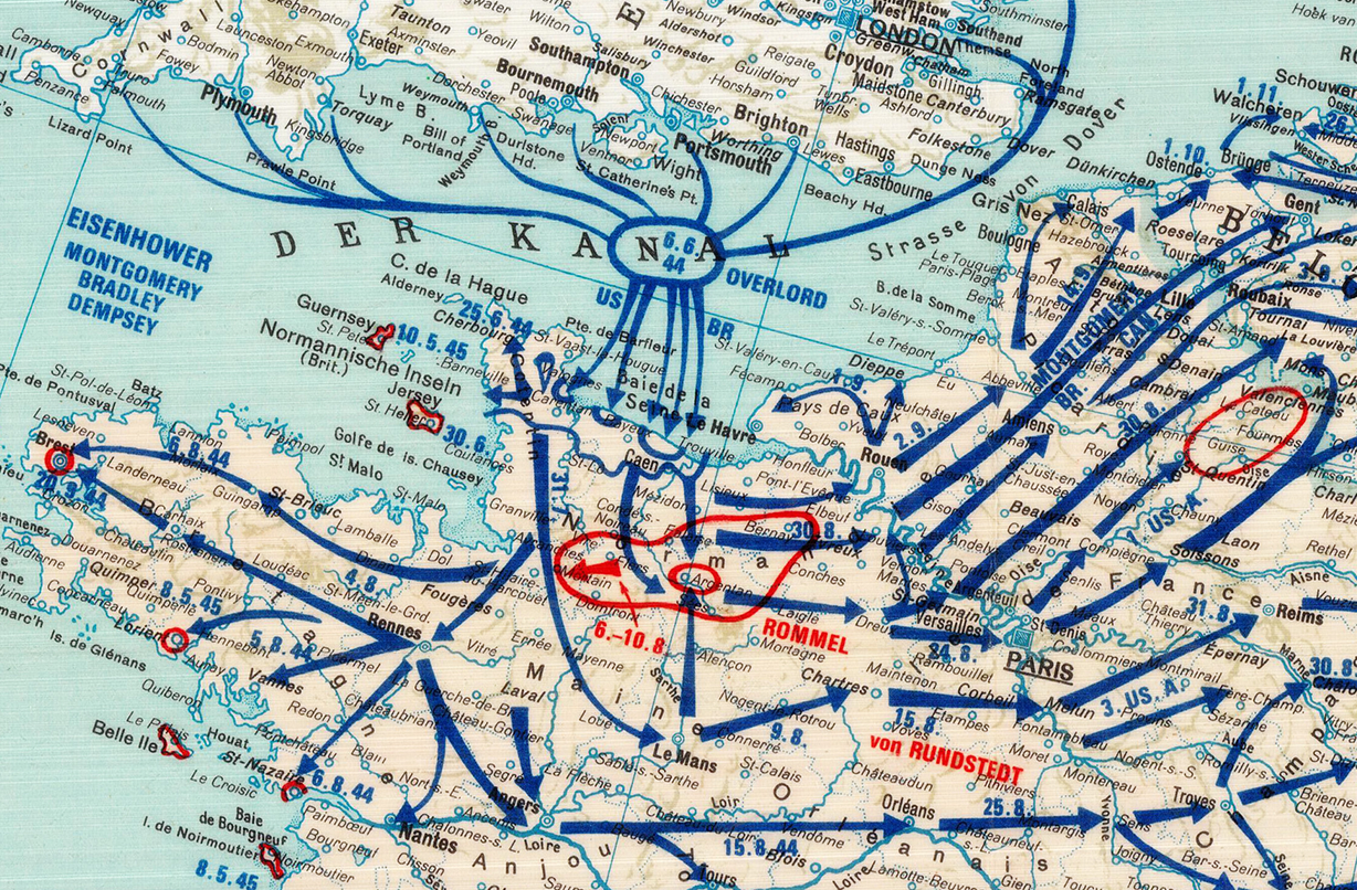 European Theater of Operations – 1939–1945 World War II Strategic Map