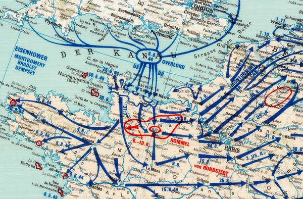 Battle Archives Map European Theater of Operations 1939-1945