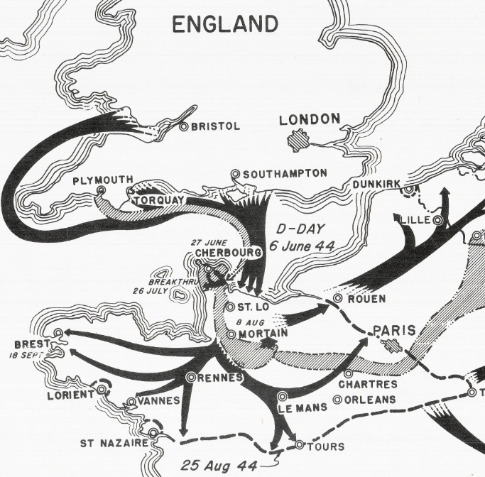 Battle Archives Map European Theater of Operations 1944-1945