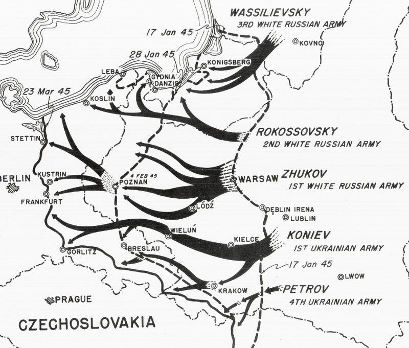 Battle Archives Map European Theater of Operations 1944-1945