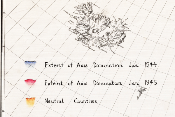 Battle Archives Map European Theater of Operations 1944-1945 #2