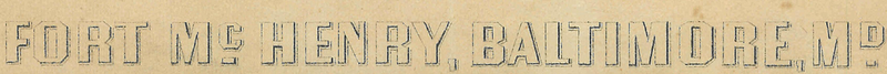 Battle Archives Map Fort McHenry, Maryland