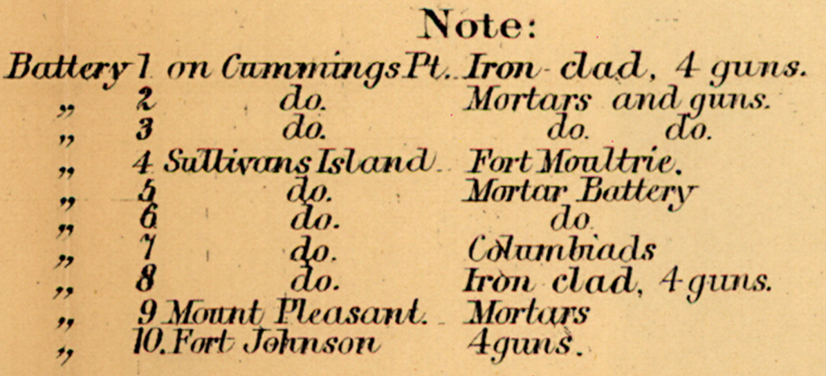 Fort Sumter April 1861 Bombardment Battle Map