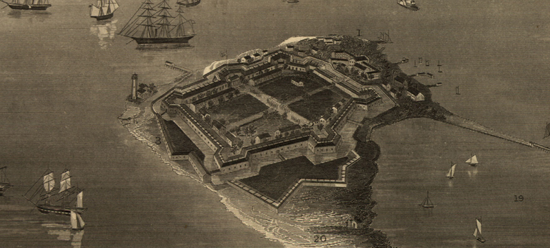 Battle Archives Map Fortress Monroe, Virginia #2
