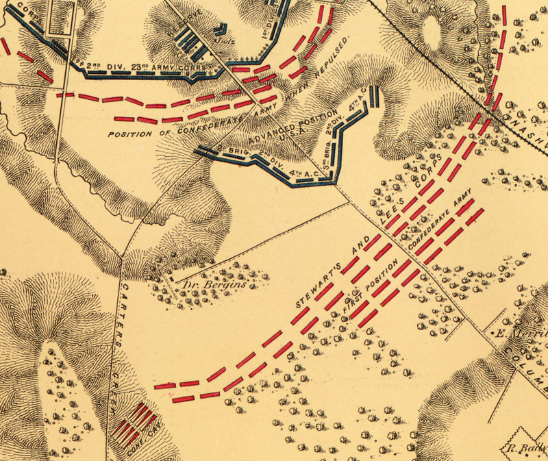 Battle Archives Map Franklin, Tennessee #1