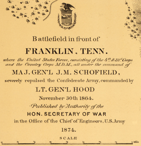 Battle Archives Map Franklin, Tennessee #1