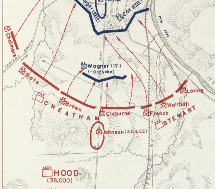 Battle Archives Map Franklin, Tennessee #2