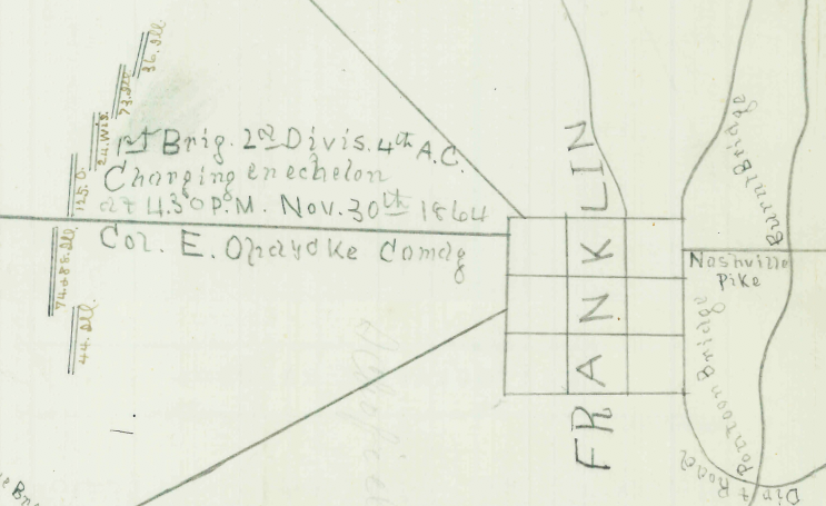 Battle Archives Map Franklin, Tennessee #3