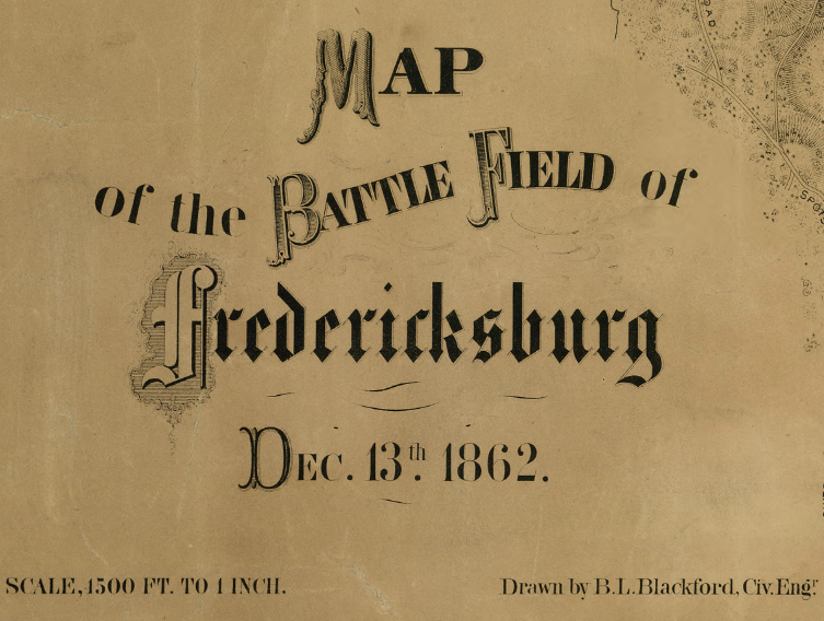Battle Archives Map Fredericksburg, Virginia #1