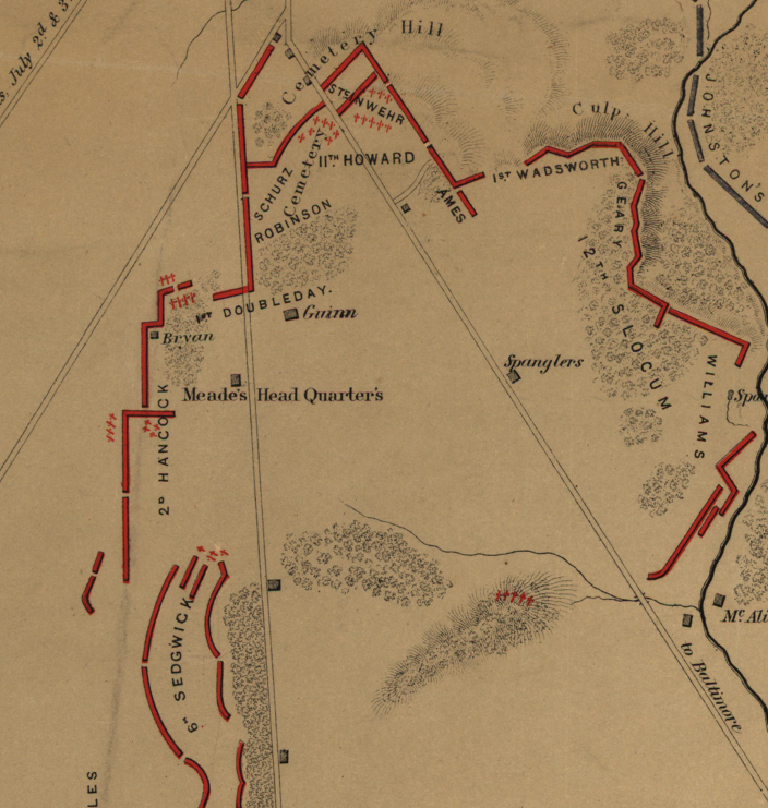 Battle Archives Map Gettysburg #9