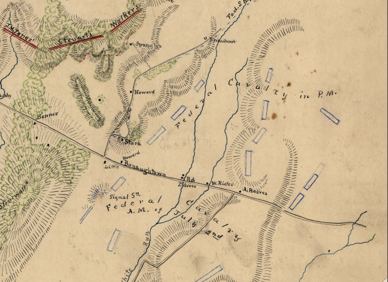 Gettysburg Confederate Map with Movements Battle Map