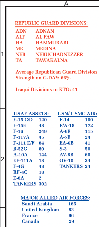 Battle Archives Map Gulf War 1991 Land Operations Battle Map