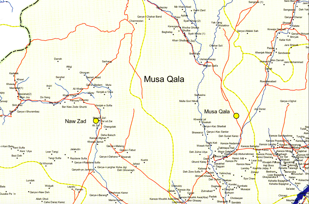 Battle Archives Map Helmand Province, Afghanistan