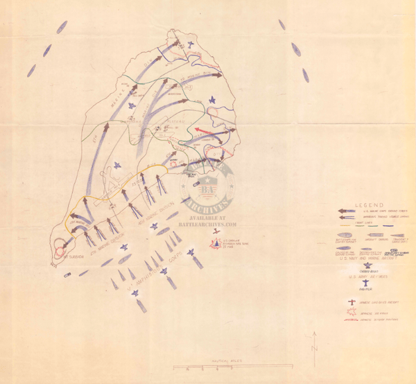 Battle Archives Map Iwo Jima #2