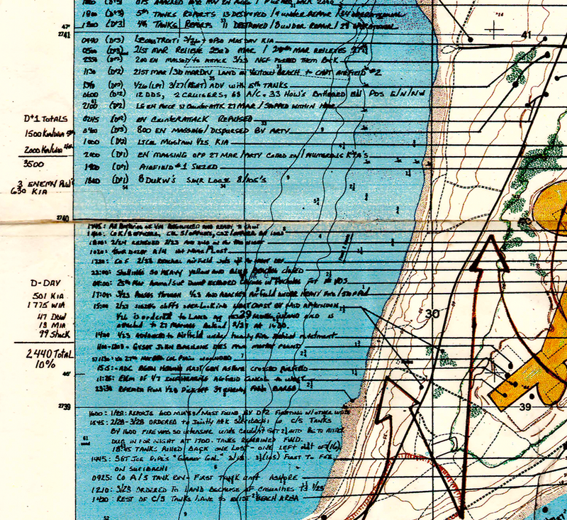 Battle Archives Map Iwo Jima Battle Map With Detailed Descriptions and Order of Battle