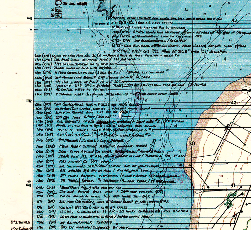 Battle Archives Map Iwo Jima Battle Map With Detailed Descriptions and Order of Battle